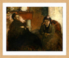 Edgar Degas Print, Portrait of Mme in a light oak frame