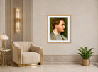 Edgar Degas Print, Portrait of Paul Valpinçon (c displayed in an Art Deco interior