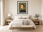Edgar Degas Print, René de Gas (1855) displayed above a bed
