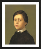 Edgar Degas Print, René de Gas (1855) in a black frame