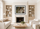 Edgar Degas Print, Retiring (1879–1888) displayed in a Scandinavian living room