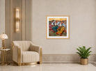 Edgar Degas Print, Russian Dancers (1899) displayed in an Art Deco interior