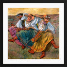Edgar Degas Print, Russian Dancers (1899) in a black frame
