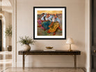 Edgar Degas Print, Russian Dancers (1899) displayed above a console table