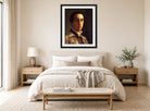 Edgar Degas Print, Self-Portrait (ca displayed above a bed
