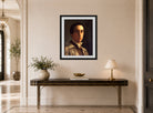 Edgar Degas Print, Self-Portrait (ca displayed above a console table