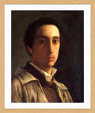 Edgar Degas Print, Self-Portrait (ca in a light oak frame