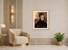 Edgar Degas Print, Stefanina Primicile Carafa, Marchioness of Cicerale and Duchess of Montejasi (c displayed in an Art Deco interior