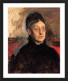 Edgar Degas Print, Stefanina Primicile Carafa, Marchioness of Cicerale and Duchess of Montejasi (c in a black frame