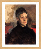 Edgar Degas Print, Stefanina Primicile Carafa, Marchioness of Cicerale and Duchess of Montejasi (c in a light oak frame