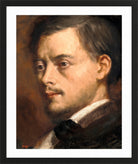 Edgar Degas Print, Tête d’homme (ca 1864) in a black frame