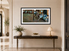 Edgar Degas Print, The Ballet Rehearsal (ca displayed above a console table