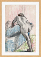 Edgar Degas Print, The Bath (1892–1895) in a light oak frame