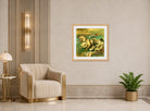 Edgar Degas Print, The Bathers (1885-95) displayed in an Art Deco interior