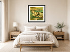 Edgar Degas Print, The Bathers (1885-95) displayed above a bed