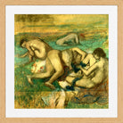 Edgar Degas Print, The Bathers (1885-95) in a light oak frame