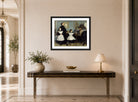 Edgar Degas Print, The Bellelli Family (1858 - 1869) displayed above a console table