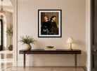 Edgar Degas Print, The Bellelli Sisters (Giovanna and Giuliana Bellelli) (1865-1866) displayed above a console table