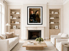 Edgar Degas Print, The Bellelli Sisters (Giovanna and Giuliana Bellelli) (1865-1866) displayed in a Scandinavian living room