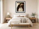 Edgar Degas Print, The Convalescent displayed above a bed