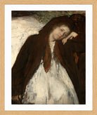 Edgar Degas Print, The Convalescent in a light oak frame