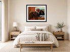 Edgar Degas Print, The Conversation (1885–95) displayed above a bed