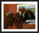 Edgar Degas Print, The Conversation (1885–95) in a black frame