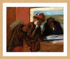 Edgar Degas Print, The Conversation (1885–95) in a light oak frame