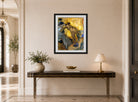 Edgar Degas Print, The Cup of Hot Chocolate (1900-1905) displayed above a console table