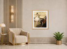 Edgar Degas Print, The Dance Lesson (ca displayed in an Art Deco interior