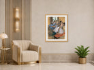Edgar Degas Print, The Dancers displayed in an Art Deco interior