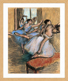 Edgar Degas Print, The Dancers in a light oak frame