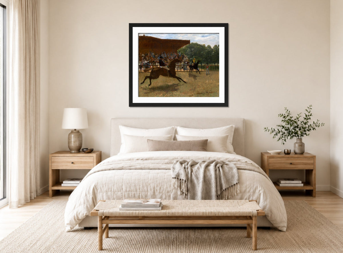 Edgar Degas Print, The False Start (ca displayed above a bed