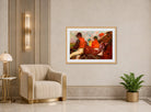 Edgar Degas Print, The Jockeys (ca displayed in an Art Deco interior