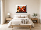 Edgar Degas Print, The Jockeys (ca displayed above a bed