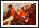 Edgar Degas Print, The Jockeys (ca in a black frame
