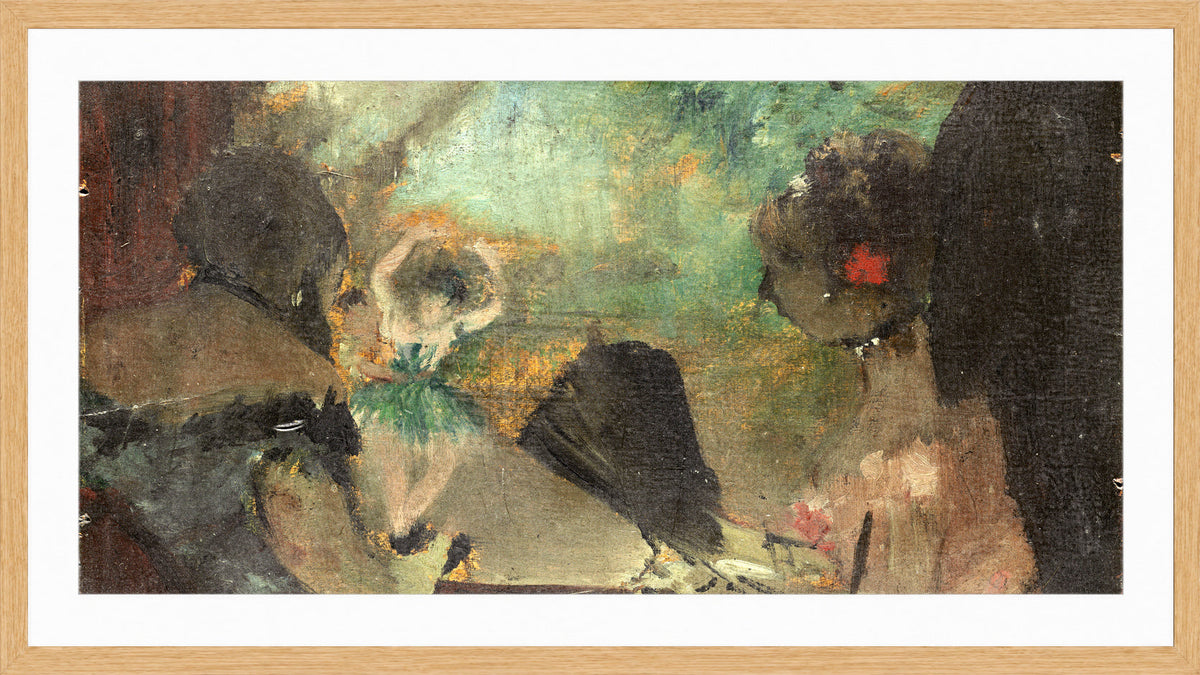 Edgar Degas Print, The Loge (c in a light oak frame