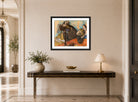 Edgar Degas Print, The Milliner (ca displayed above a console table