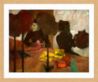 Edgar Degas Print, The Milliners (1882–before 1905) in a light oak frame