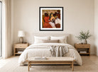 Edgar Degas Print, The Milliners (c displayed above a bed