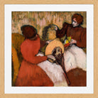 Edgar Degas Print, The Milliners (c in a light oak frame