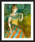 Edgar Degas Print, The Singer in Green (ca in a black frame