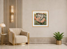 Edgar Degas Print, Three Russian Dancers displayed in an Art Deco interior