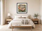 Edgar Degas Print, Three Russian Dancers displayed above a bed