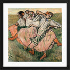 Edgar Degas Print, Three Russian Dancers in a black frame