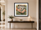Edgar Degas Print, Three Russian Dancers displayed above a console table