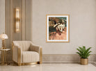 Edgar Degas Print, Two Dancers displayed in an Art Deco interior