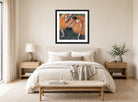 Edgar Degas Print, Two Dancers displayed above a bed