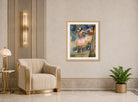 Edgar Degas Print, Two Dancers (1893–1898) displayed in an Art Deco interior
