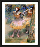 Edgar Degas Print, Two Dancers (1893–1898) in a black frame